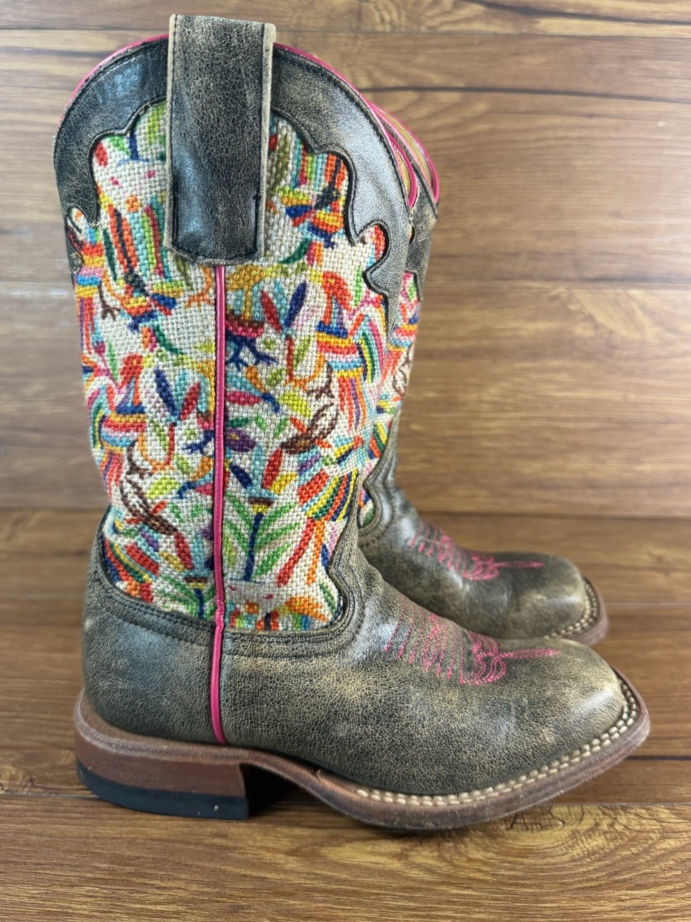 Macie Bean Cowgirl Boots Size 11C Kids Leather Shoes